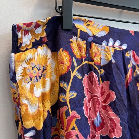 Soft Surroundings Large Kara Maxi Skirt Navy Floral Tiered Pockets - Picture 3 of 13